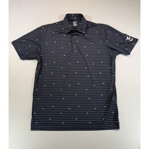 FootJoy FJ Athletic Fit Golf Polo Mens XL Navy Pinstripe The First Tee